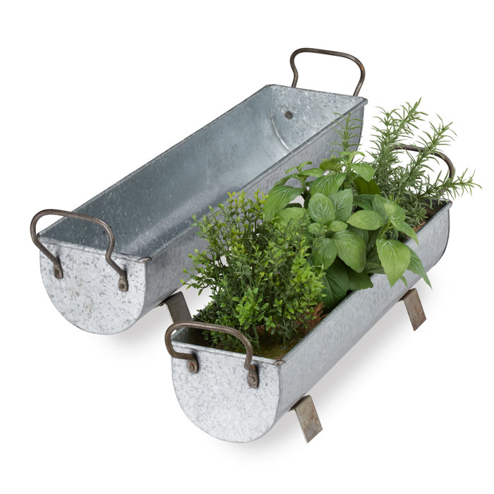 Brambly Cottage Blumenkasten-Set aus Metall Gena | Wayfair.de